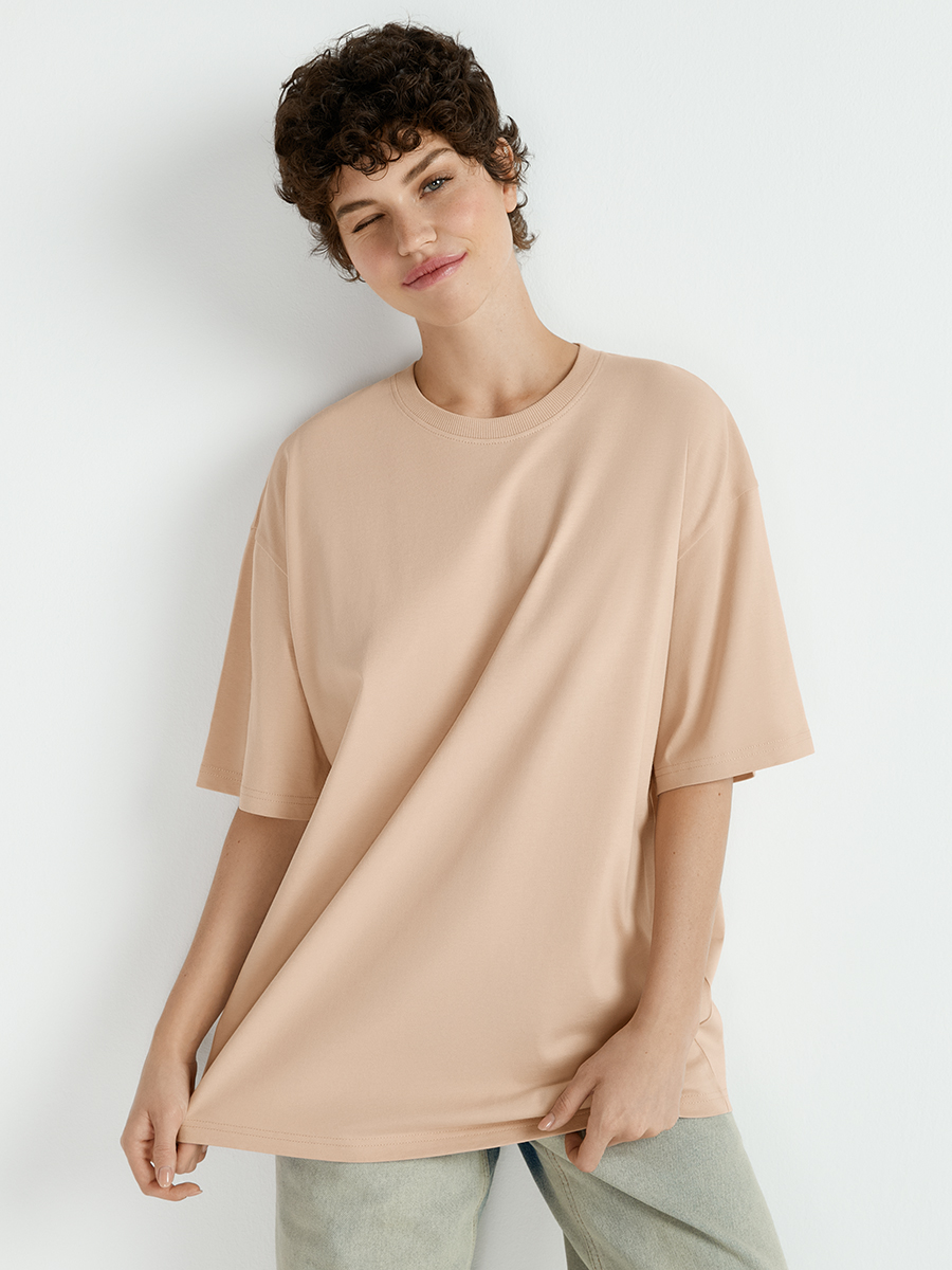 OmT_D1302 Футболка женская OVERSIZE, CO