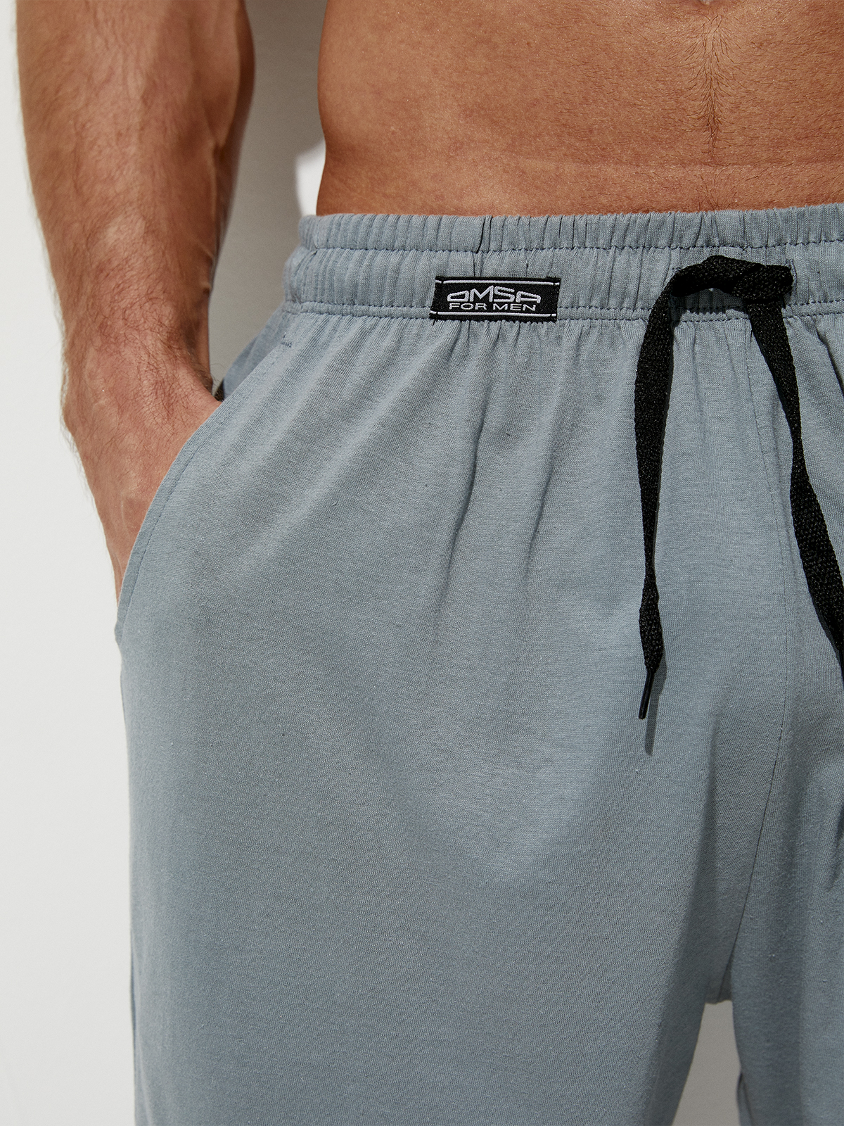 OmHS_U 5902 Шорты удлиненные  (однотонные) мужские