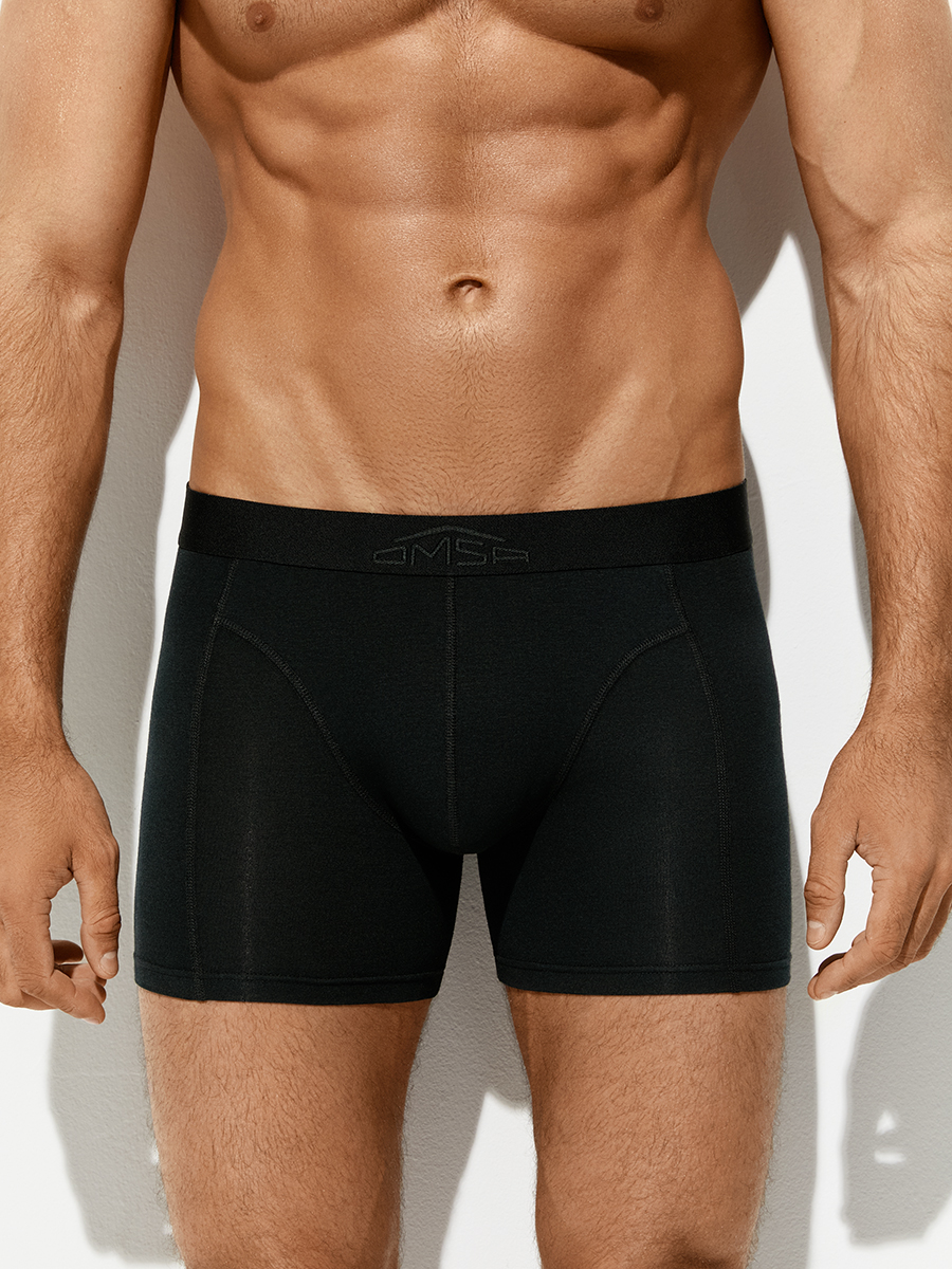 OmB 1250 Боксеры удлиненные мужские с открытой резинкой,BAMBOO+CO