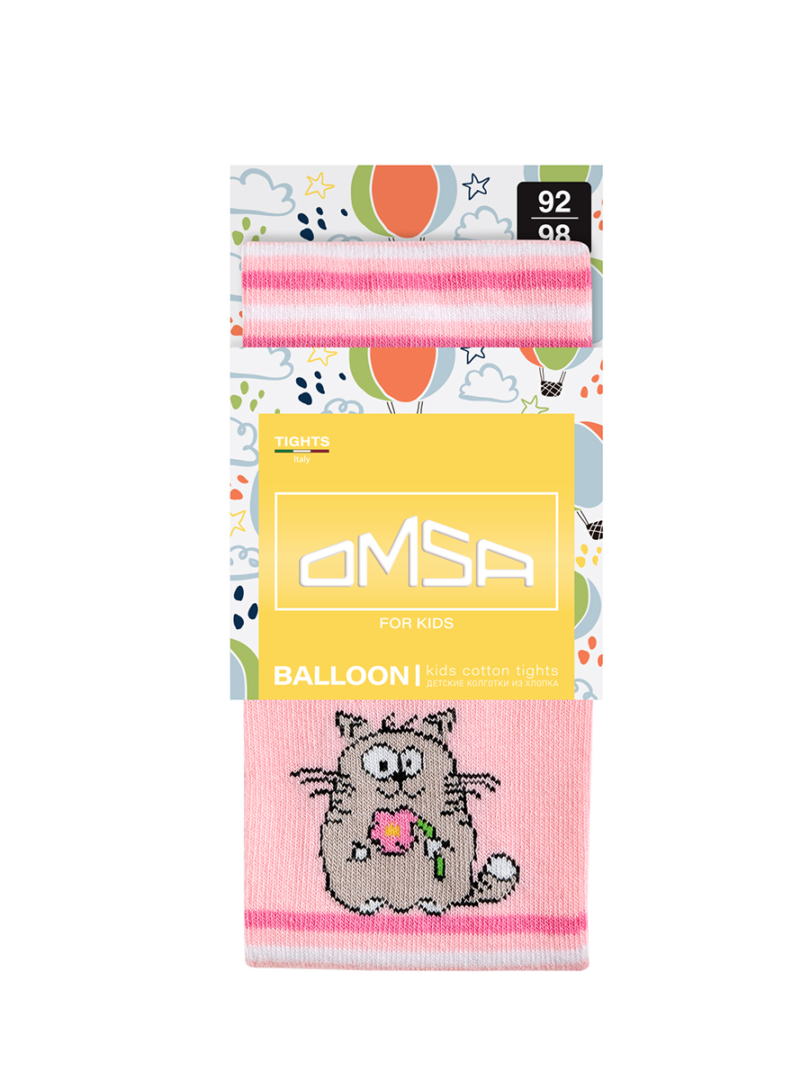 OMSA kids Collant  11P62-1 с рисунком (кот и зайчик)